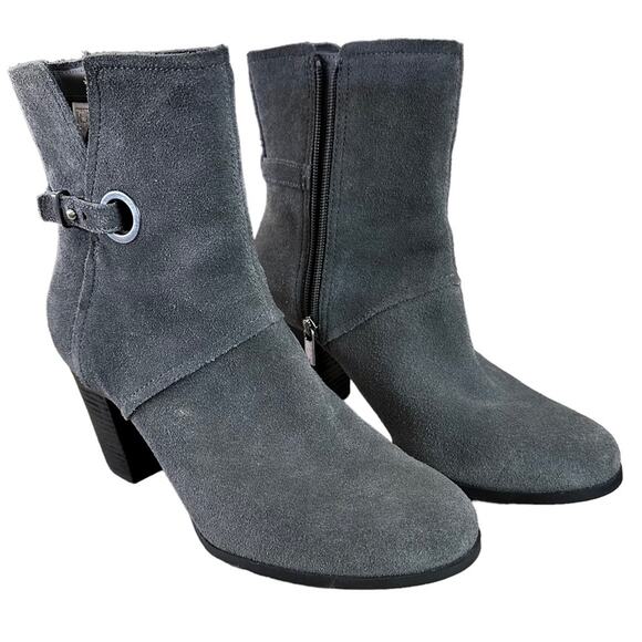 Koolaburra by Ugg ortho footbed. Gray suede side zipper buckle accent size 10 - Picture 1 of 8